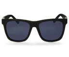 Winstonne Men's Dylan Wayfarer Polarised Sunglasses - Matte Black/Grey
