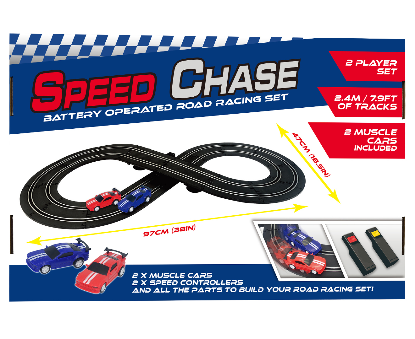 speed chase battery operated road racing set