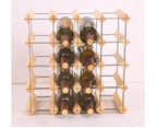 20 Bottle Timber Wine Rack - Complete Wooden Wine Storage System