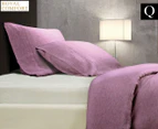 Royal Comfort Linen Queen Bed Quilt Cover Set - Mauve
