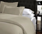 Royal Comfort 1500TC Markle Edition King Bed Quilt Cover Set - Stone