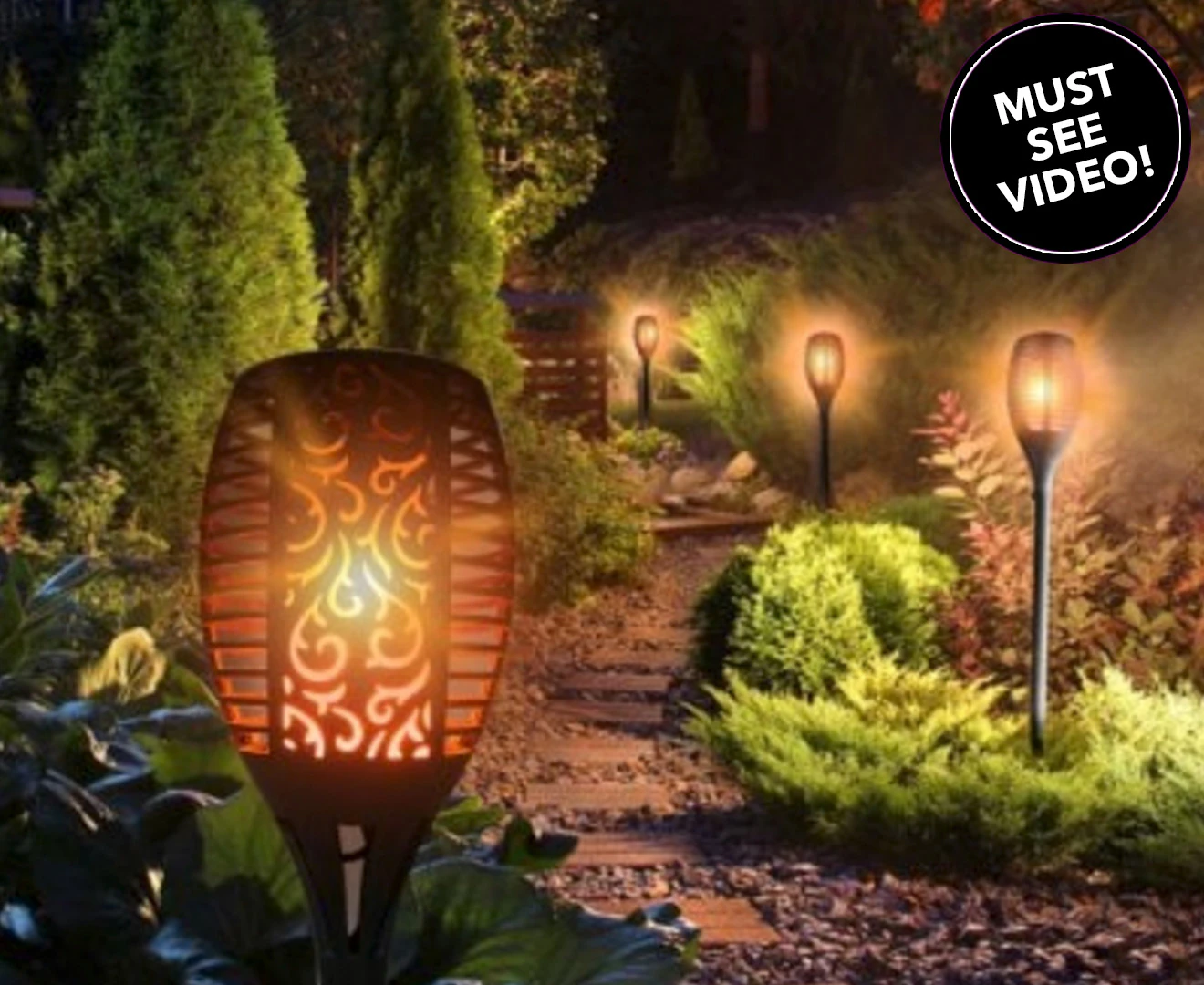 25th Hour Dancing Tiki Solar Lamp