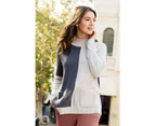 Womens Capture Colourblock Sweater Grey Multi