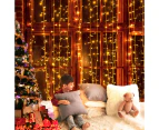 Jingle Jollys Christmas Curtain Fairy Lights String 300LED Party Warm White 3X3M