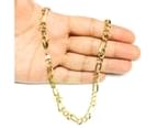 14K Yellow Gold Filled Solid Figaro Chain Necklace, 6.0 mm Wide - Yellow 3