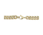 14k Yellow Gold Miami Cuban Curb Hollow Link Mens Necklace, 22" - Yellow