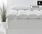 Royal Comfort 1800GSM Duck Feather & Down King Bed Mattress Topper