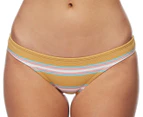 Billabong Women's Swells Up Stripe Lowrider Bikini Bottom - Antique Gold