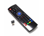 MX 2.4G Wireless Remote Control Keyboard Air Mouse  -  BLACK-Black