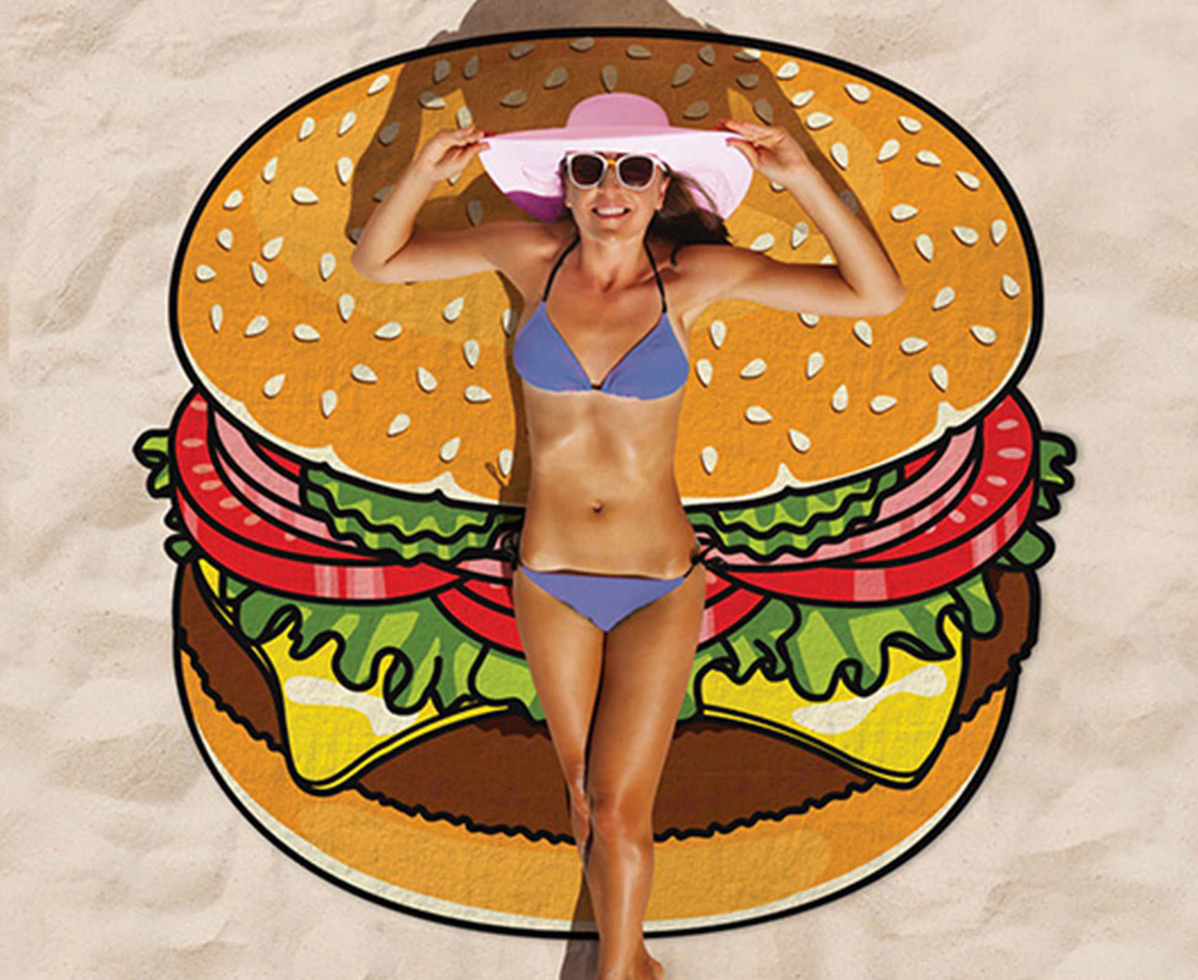 Gigantic Burger Beach Blanket - Multi