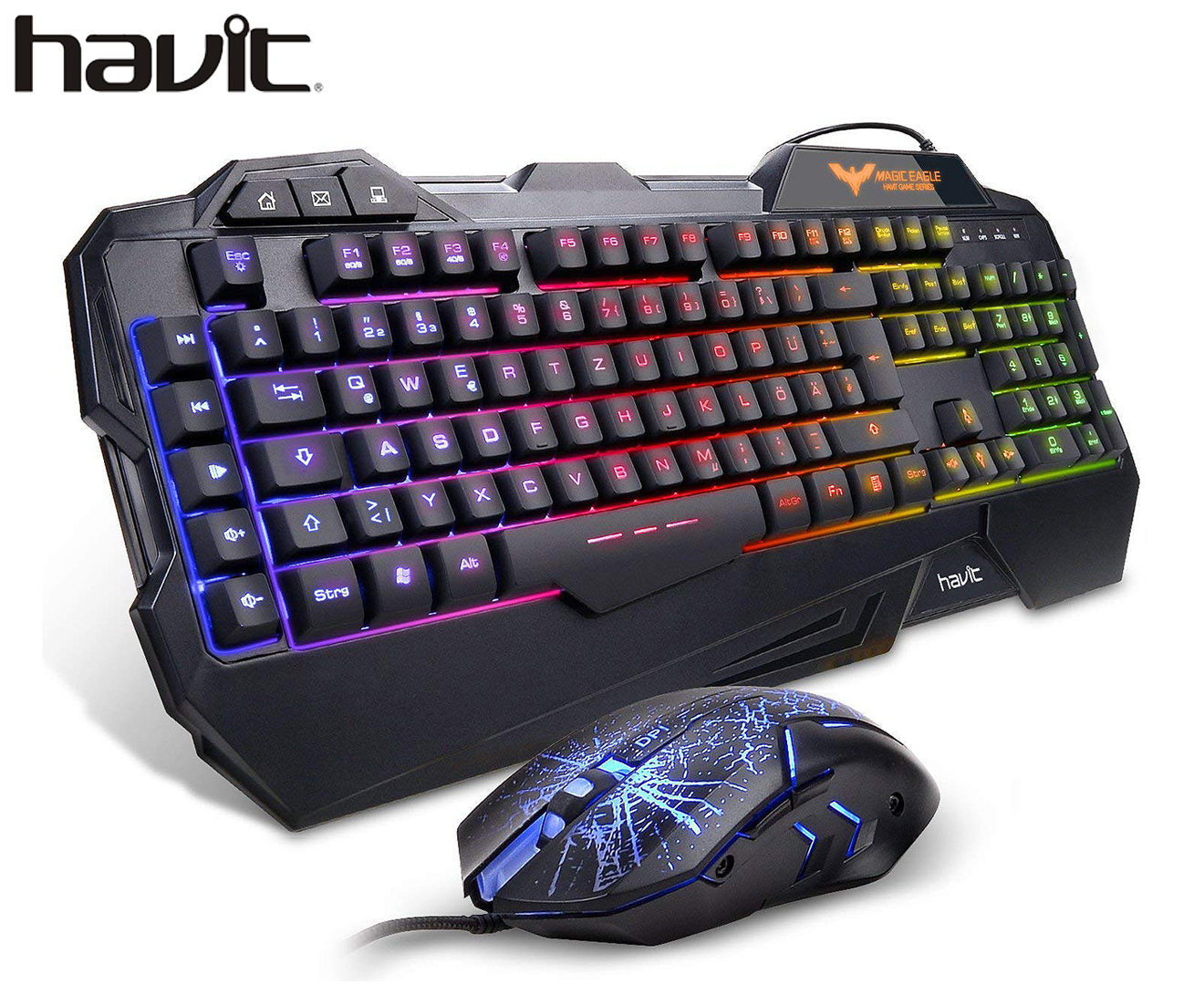 havit game keyboard and mouse color