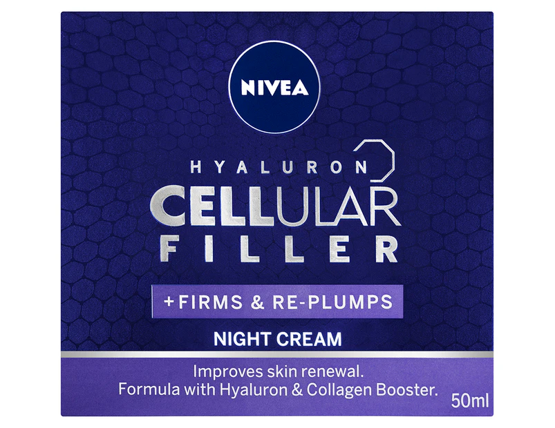 Nivea Hyaluron Cellular Filler +Firms & Re-Plumps Anti-Age Night Cream 50mL