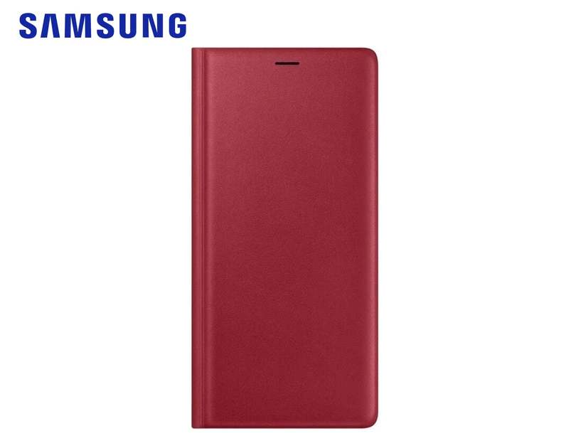 Samsung Leather Wallet Cover For Galaxy Note9 - Red