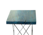 Jux Side Table - Tamarine Timber & Stainless Shaft Side Table