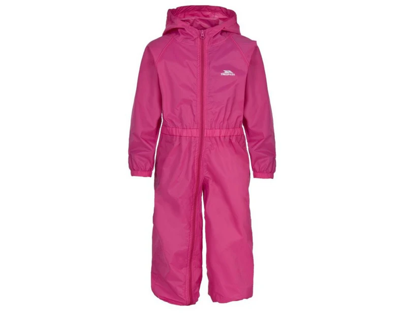 Trespass Childrens/Kids Button Waterproof Rain Suit (Gerbera) - TP465
