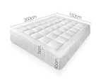 Queen Size Bamboo Pillowtop Bed Matress Topper with Storage Bag - 1000 GSM Ball Fibre Filled Hypoallergenic Pad Cover with 5cm Thickness
