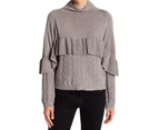 Project Naadam Gray Women's US Size Medium M Turtleneck Mock Sweater