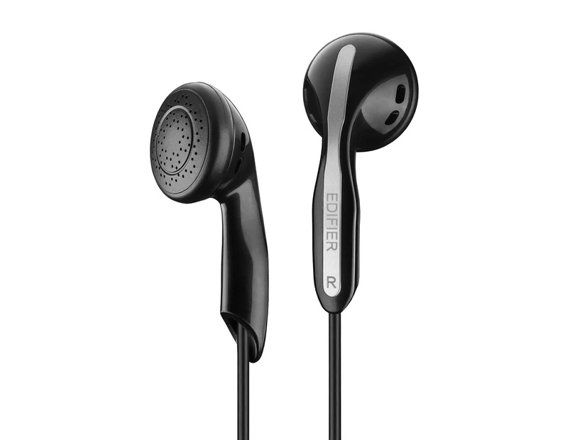 Edifier H180 Hi-Fi Stereo Earbuds Headphone - Classic Earbud Style Headphones - Black
