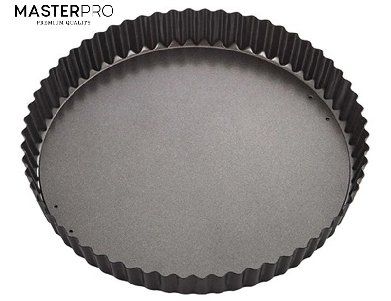 MasterPro 25cm Non-Stick Loose Base Round Quiche Tin