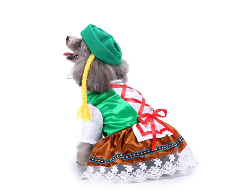 WJS Dog Costumes Holiday Halloween Christmas Pet Clothes Soft Comfortable Dog Clothes