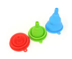 WJS Silicone Collapsible Funnel, Flexible Foldable Kitchen Funnel for Liquid Transfer 100% Food Grade