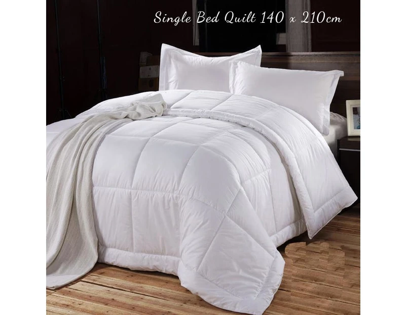 400GSM Microfibre Quilt / Doona Duvet Single Size Bed 140x210cm
