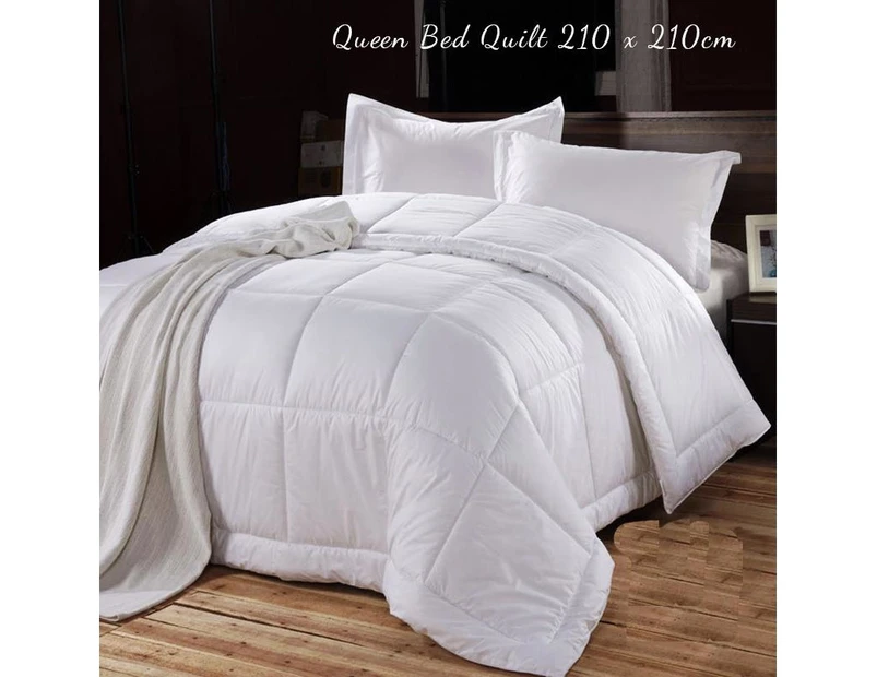 400GSM Microfibre Quilt / Doona Duvet Queen Size Bed 210x210cm