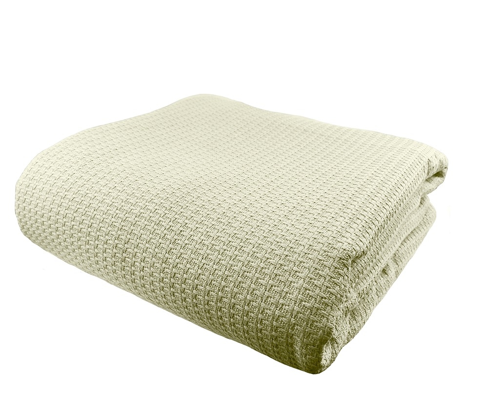 Premium 100% Egyptian Cotton Waffle Blanket for Queen King Size Bed ...