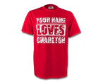 Your Name Loves Charlton T-shirt (red) - Kids