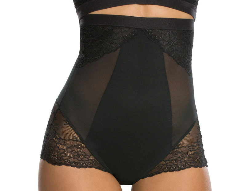 Spanx Women's Spotlight On Lace High-Waisted Brief - Very Black