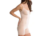 Spanx Women's Size S OnCore Mid-Thigh Bodysuit - Soft Nude 
