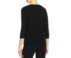 Private Label Womens Cashmere Embellished Crewneck Sweater