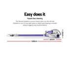 Devanti Handheld Vacuum Cleaner Cordless Stick Handstick Bagless Car Vac Rechargeable 2-Speed 120W Purple