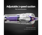 Devanti Handheld Vacuum Cleaner Cordless Stick Handstick Bagless Car Vac Rechargeable 2-Speed 120W Purple