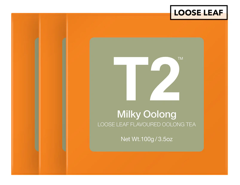 3 x T2 Milky Oolong Loose Leaf Tea Gift Cube 100g