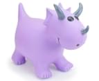 HappyHopperz Purple Triceratops Dino Ride-On Toy 1