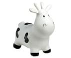 HappyHopperz Cow Ride-On Bouncer Toy - White 1