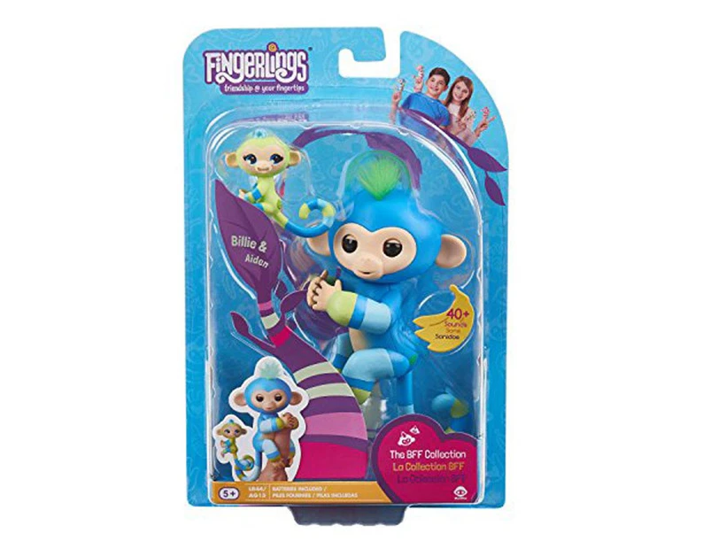 Fingerlings Baby Monkey BFF Collection Billie & Aiden Interactive Toys