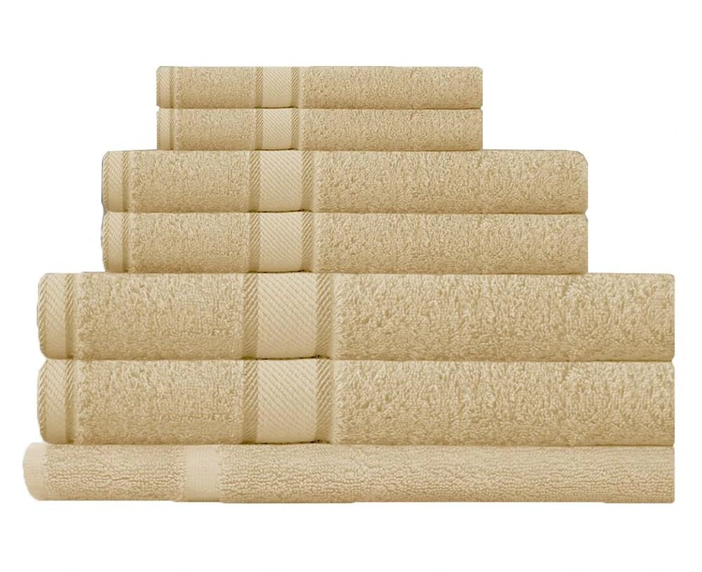 100% Combed Cotton 7 Pieces Bath Towel Set Linen