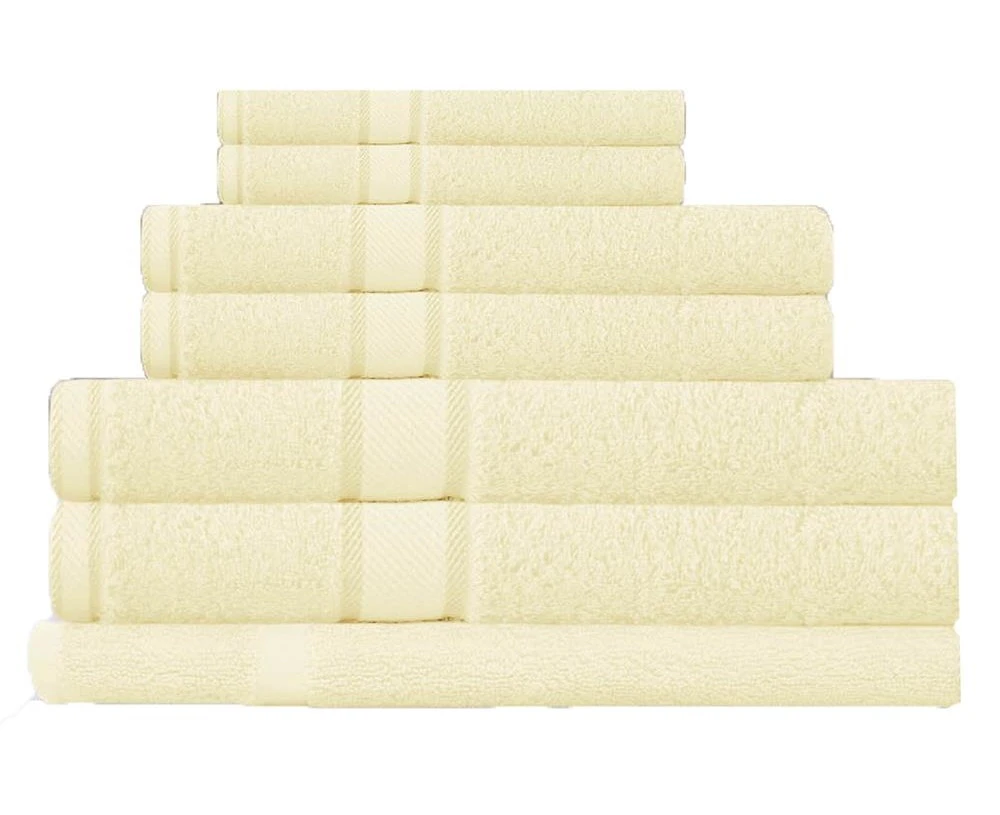 100%Combed  Cotton 7 Pieces Bath Towel Set Cream