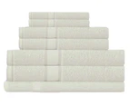 100% Combed Cotton 7 Pieces Bath Sheet Set White