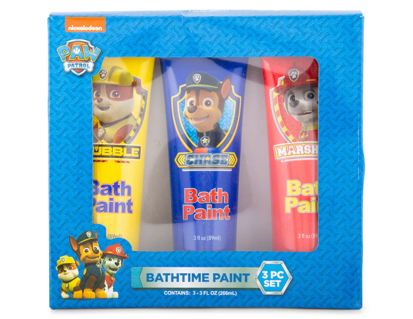 Paw Patrol 3-Piece Bathtime Paint Set