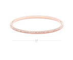 Metro Eternity Bangle with Clear Crystals Rose Gold Plated
