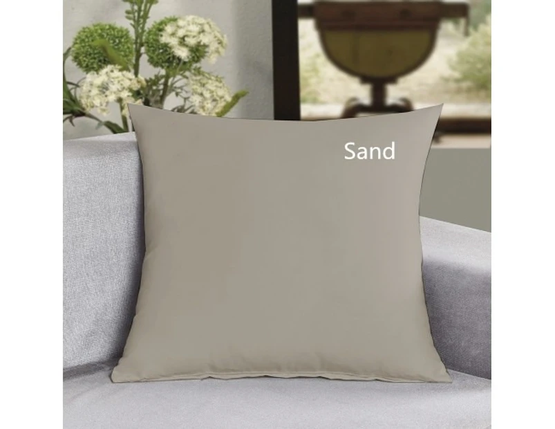Microfiber Fabric Cushion Cover Pair With Zipper Sand Color