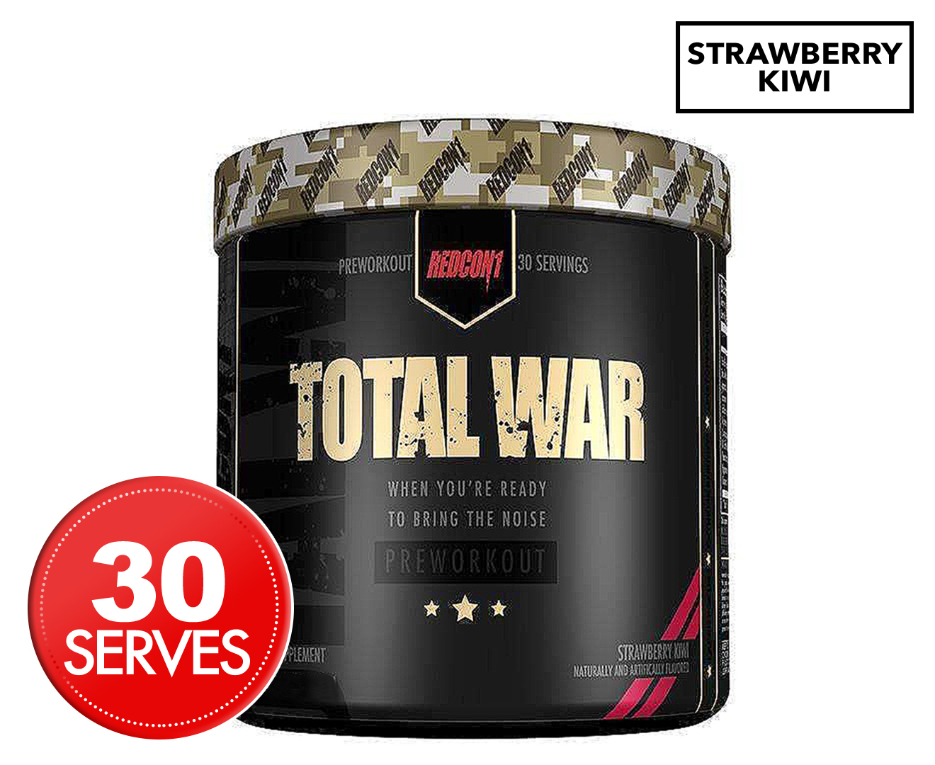 Redcon1 Total War Pre Workout Strawberry Kiwi 30 Serve Nz 