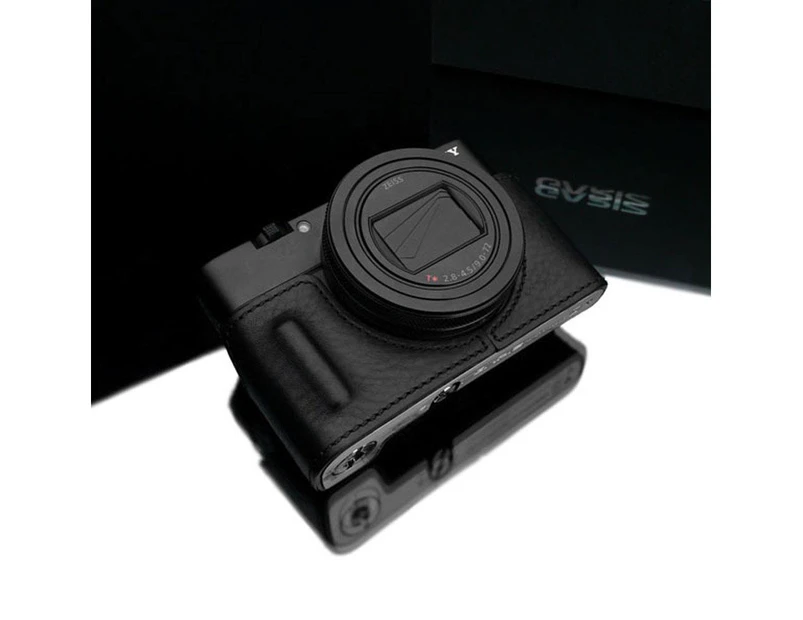 Gariz HG-RX100M6BK Leather Camera Half Case Black for Sony RX100M6 RX100VI