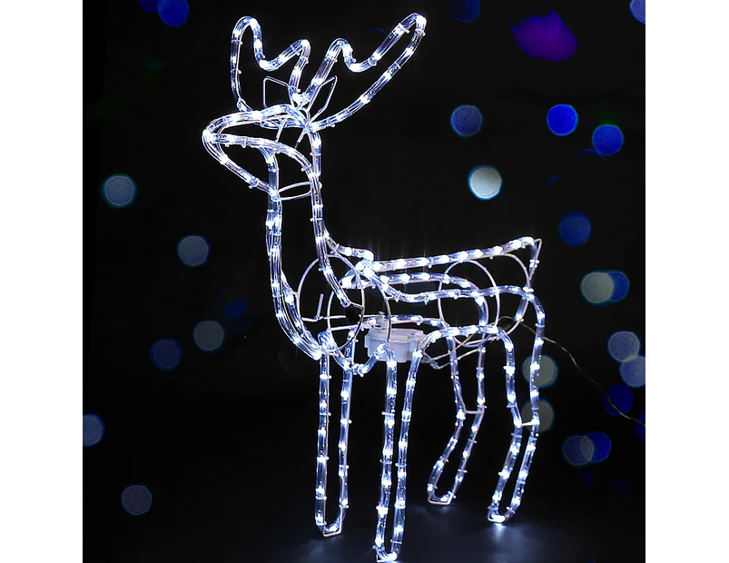 Jingle Jollys Christmas Motif Lights LED Rope Reindeer Waterproof Cold White