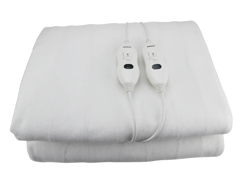 QUEEN SIZE - ELECTRIC BLANKET WASHABLE FITTED POLYESTER CONTROLLER LED DISPLAY DIGILEX