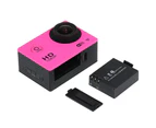 Full Hd 1080P Sports Dv Camera 30M Waterproof + Wifi 1.5" Lcd Mount Pink