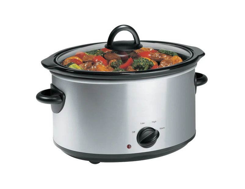 TODO 3.5L Slow Cooker Stainless Steel W/ Removable Ceramic Bowl Xj-13218C
